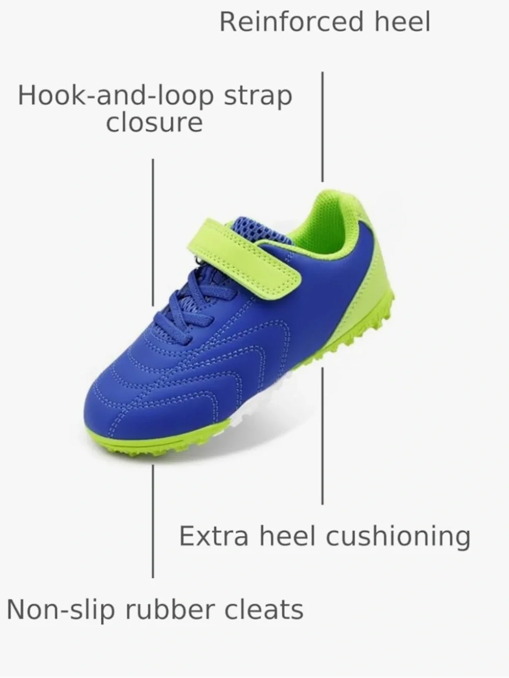 Stelle Kids Athletic Shoes baseball shoes/ soccer shoes unisex - Blue & Lime